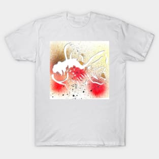 Gold Fish Stencil T-Shirt